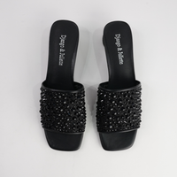 Heda Black Multi Leather Heels