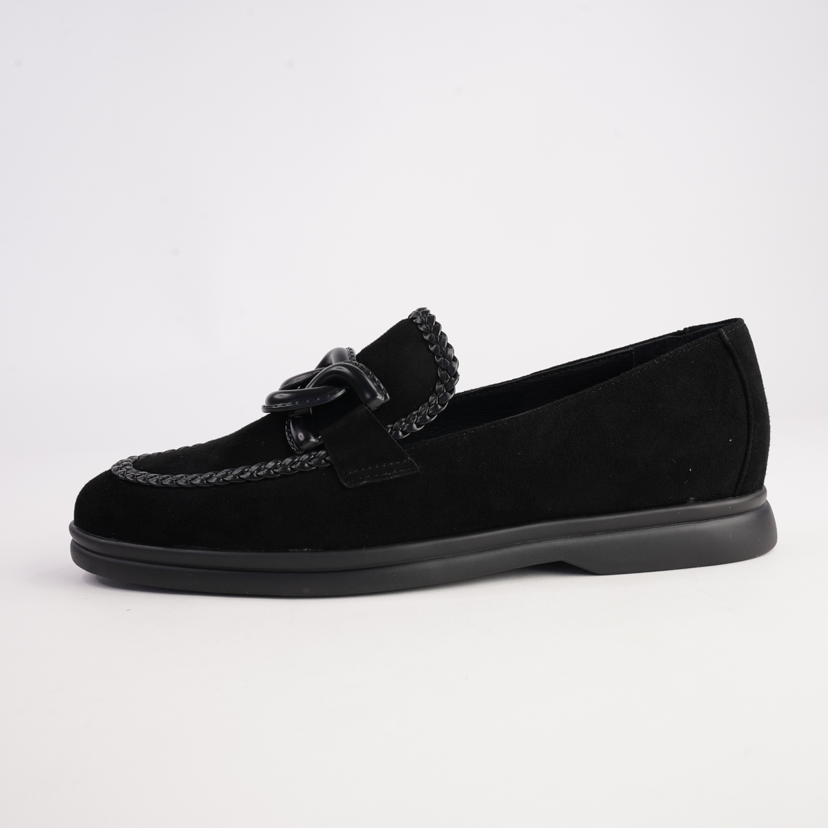 Linxea Black Suede Loafers - DJANGO AND JULIETTE | Shouz