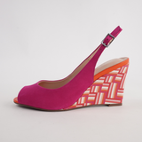 Bryce Fuschia Nubuck Leather Heels - CHRISSIE | Shouz