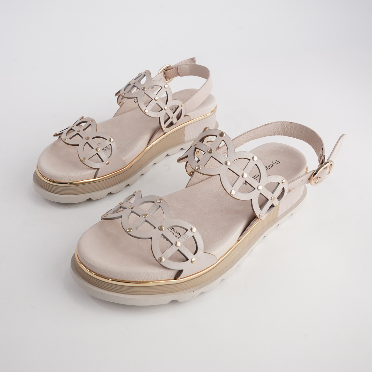 Carola Almond Leather Sandals