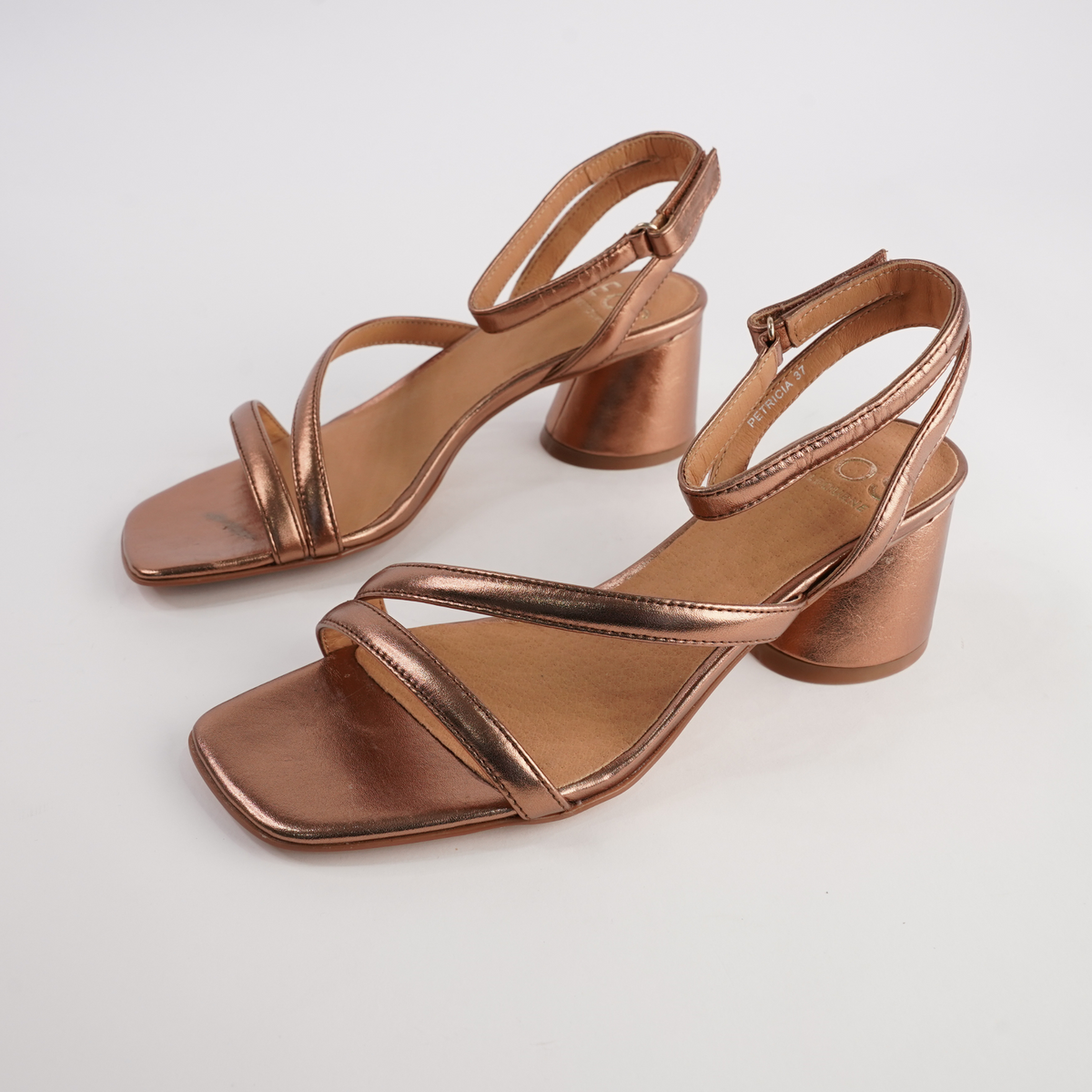 Petricia Copper Leather Heels
