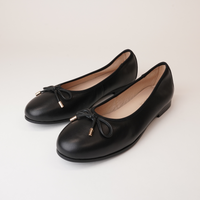 Picture Black Leather Ballet Flats