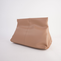Aevie Nude Leather Clutch