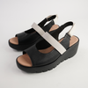 Pollen Black/ Bone Leather Sandals