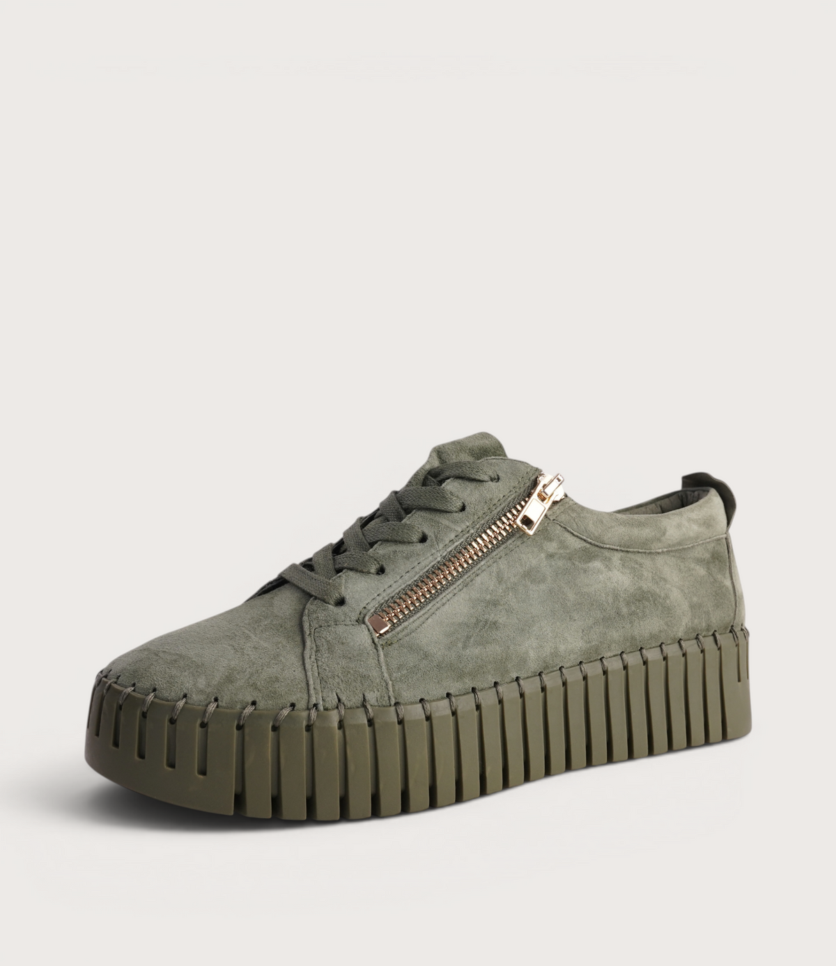 Bump Khaki Suede/ Khaki Sole Sneakers