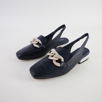 Randal Navy/Bone Leather Loafers