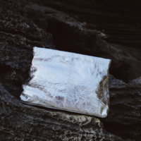 Aevie Metallic Crinkle Patent Leather Clutch