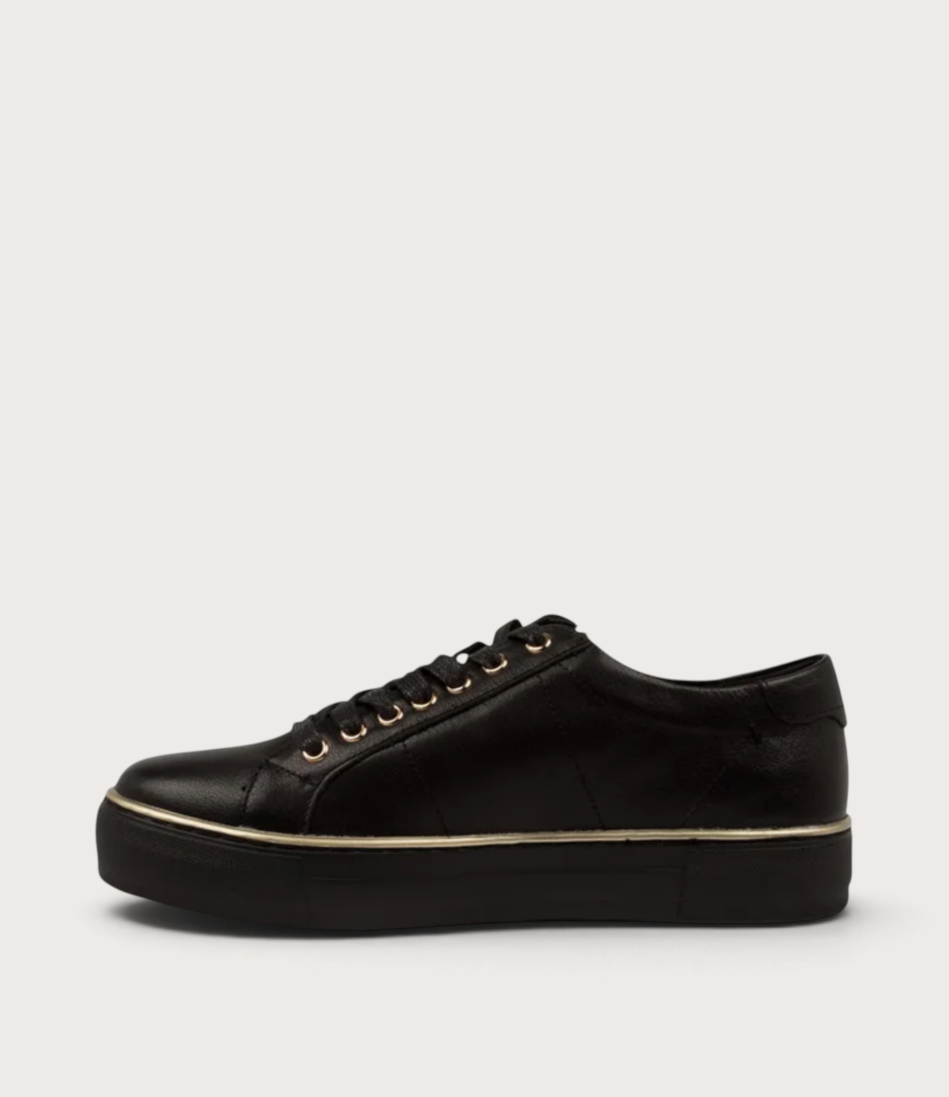 Froggy Black Leather Sneakers