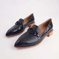 Elliotts Navy Patent/ Navy Leather Loafers - DJANGO AND JULIETTE | Shouz
