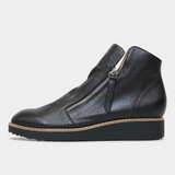 Ohmy Black/ Black Leather Ankle Boots - TOP END | Shouz