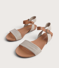 Jinnit Almond/ Tan Leather Sandals