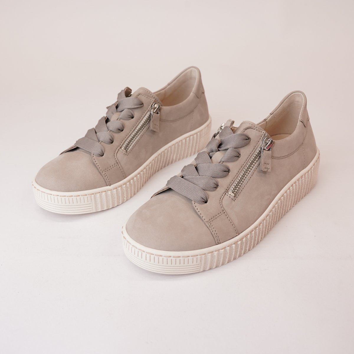 Amelia Linen Nubuck Leather Sneakers