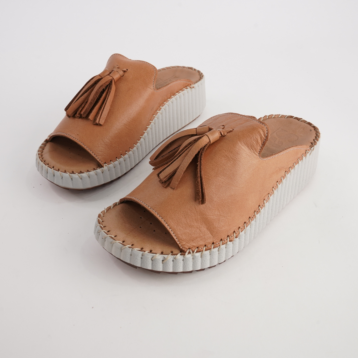 Sonny Coconut Leather Slides