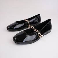 Petra Black Patent Ballet Flats