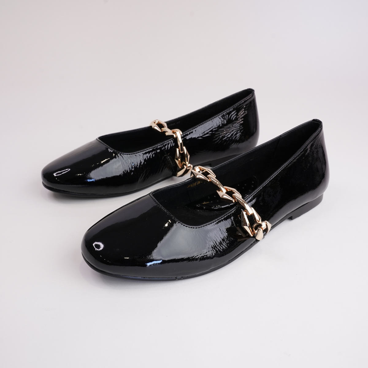 Petra Black Patent Ballet Flats - BRESLEY | Shouz