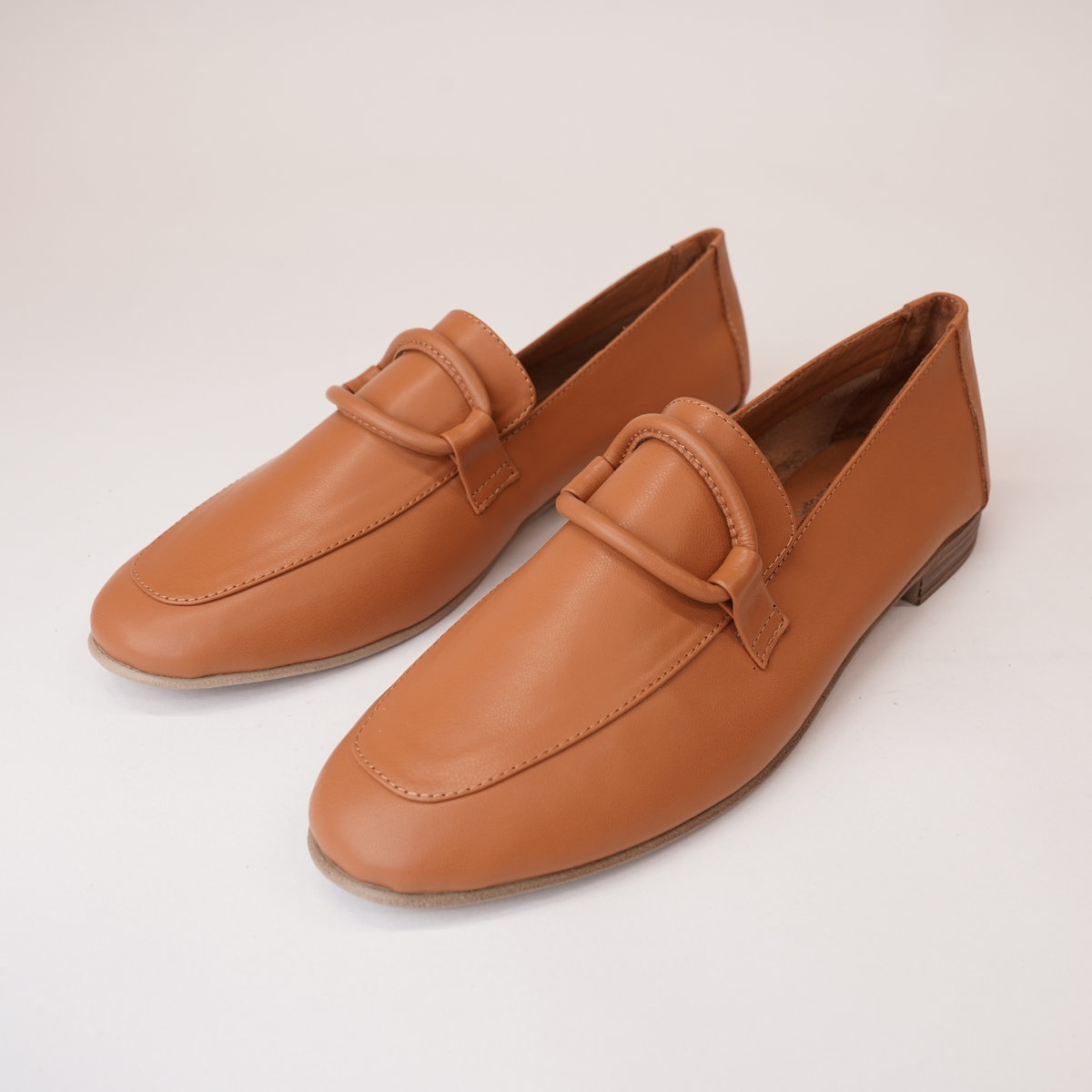 Joanne Coconut Leather Loafers - SALA | Shouz