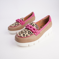 Barcelona Caramel/ Fuschia Multi Leather Loafers - MARCO SANTINI | Shouz