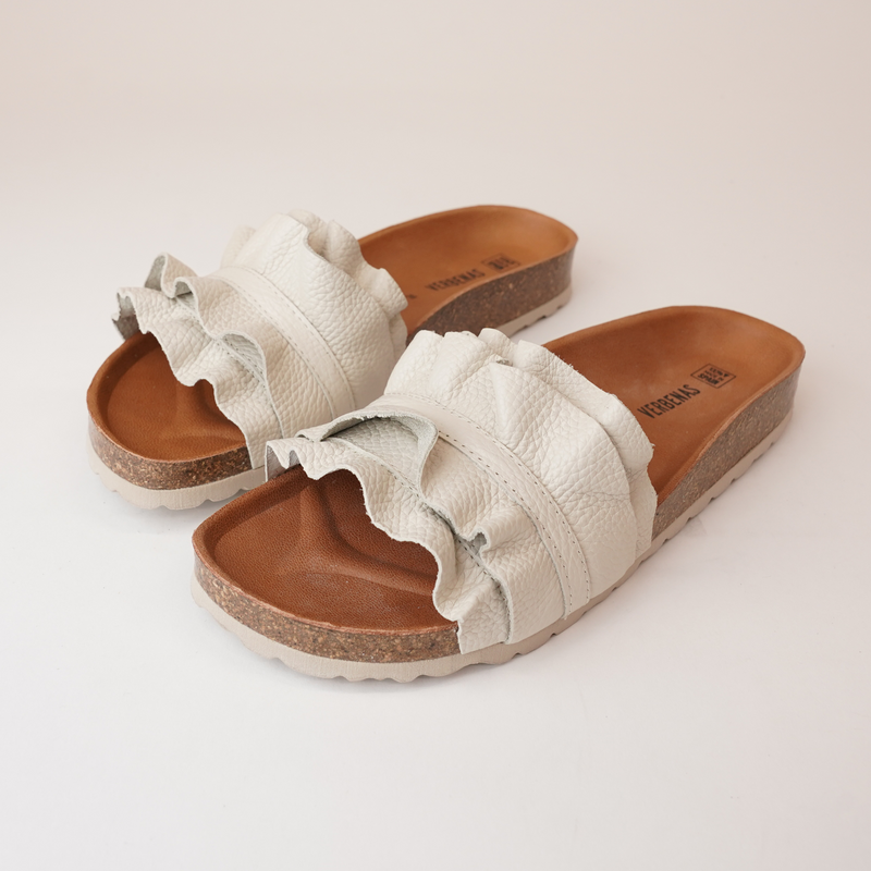 Rocio Crudo Leather Slides