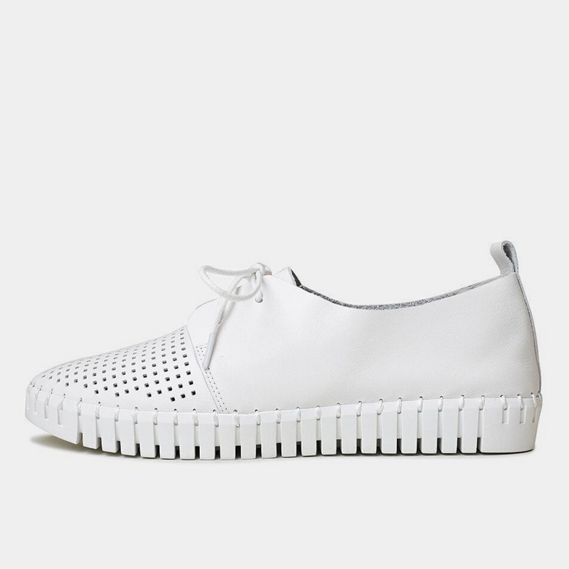 Huston White Leather Sneakers