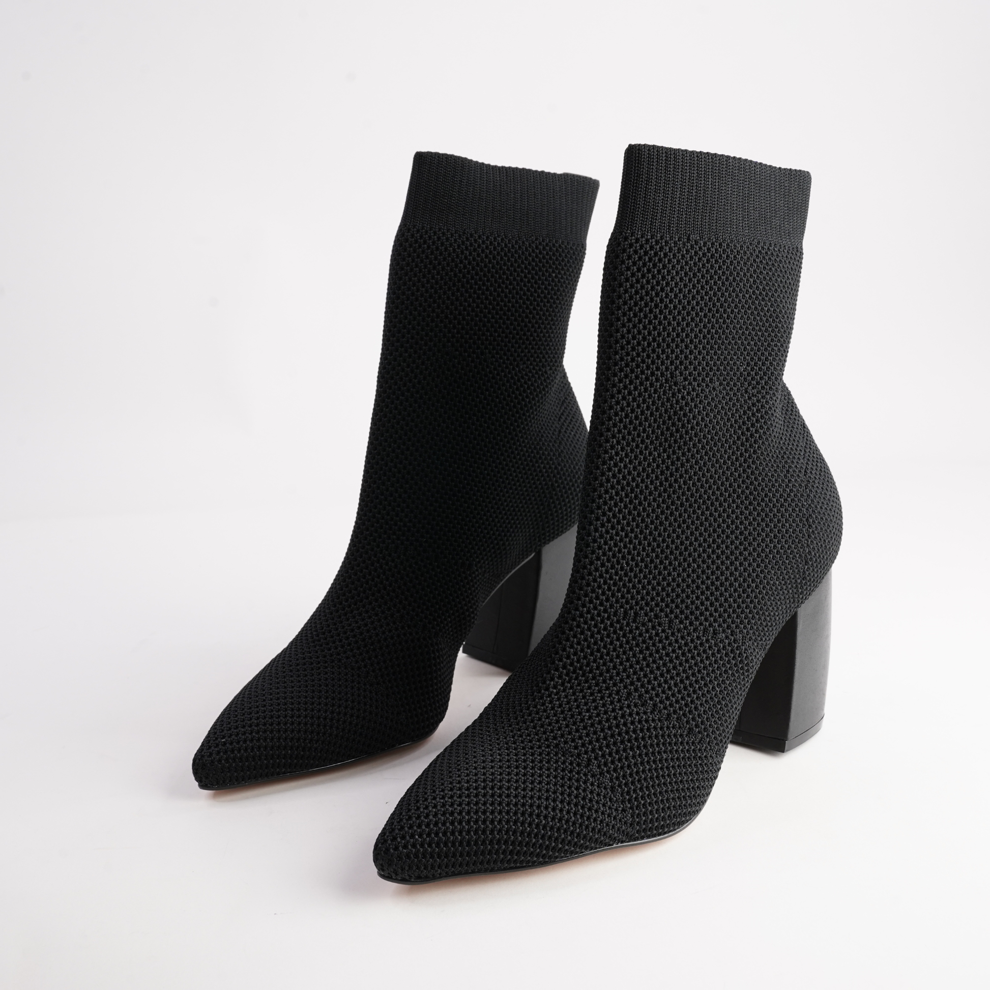 147240 Black Knit Ankle Boot - CARRANO | Shouz