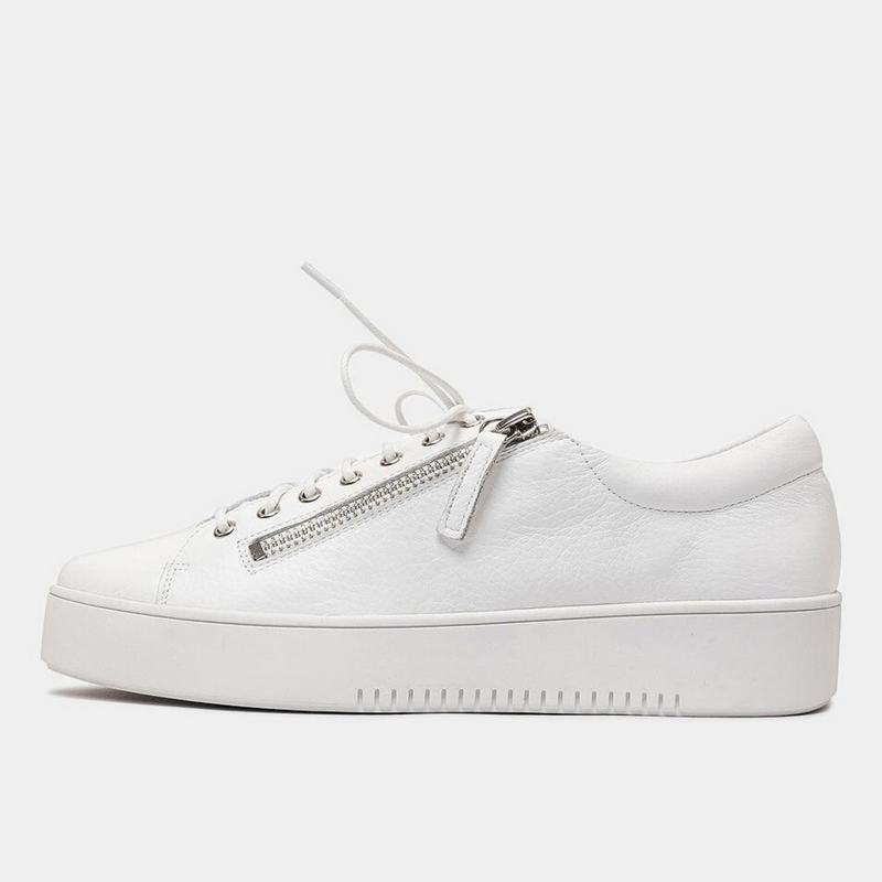 Laila White Leather Sneakers