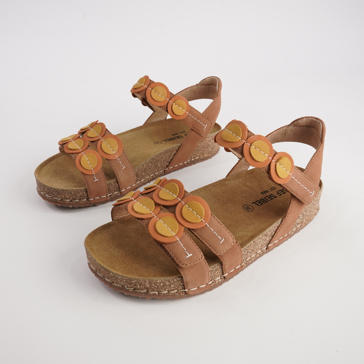 Hannah 13 Natural Multi Leather Sandals - JOSEF SEIBEL | Shouz