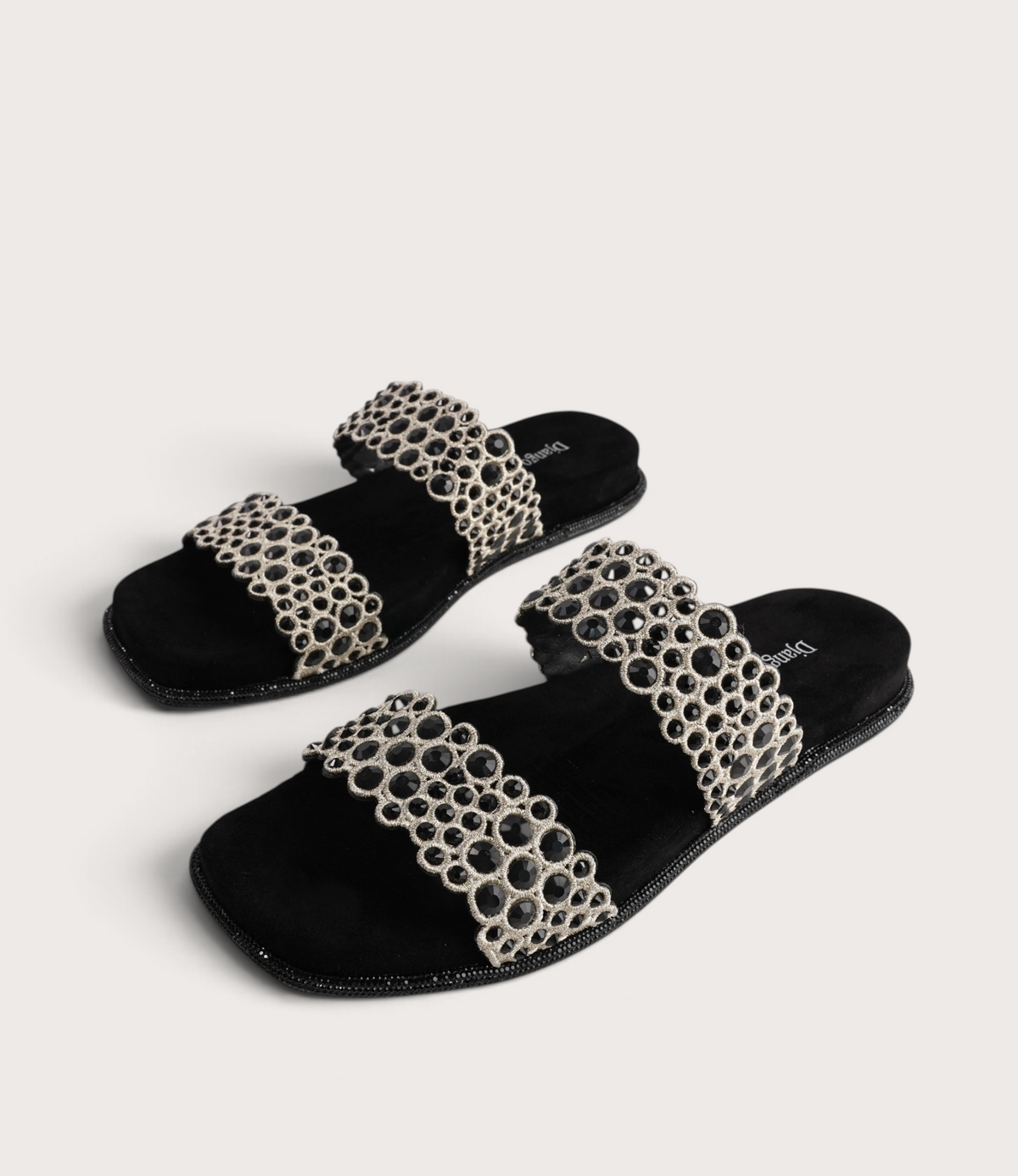 Yerba Black/ Gold Multi Slides