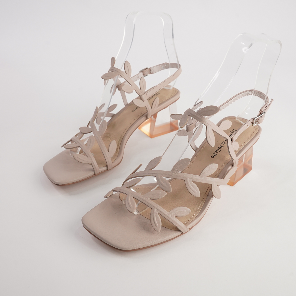 Morine Nude Leather Heels
