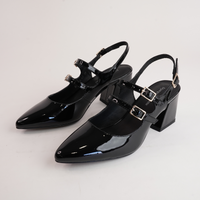 Maisha Black Patent Leather Heels