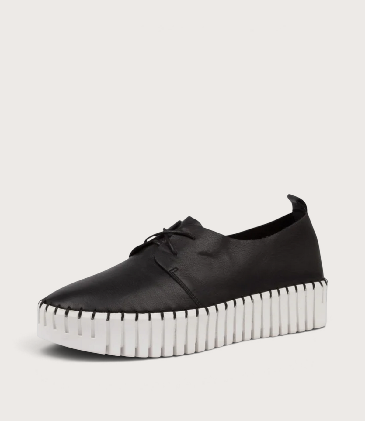 Brenda Black Leather Sneakers