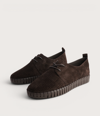 Huston Choc Suede Leather Sneakers