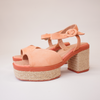 Prinia Macaron Suede Leather Espadrille Heels