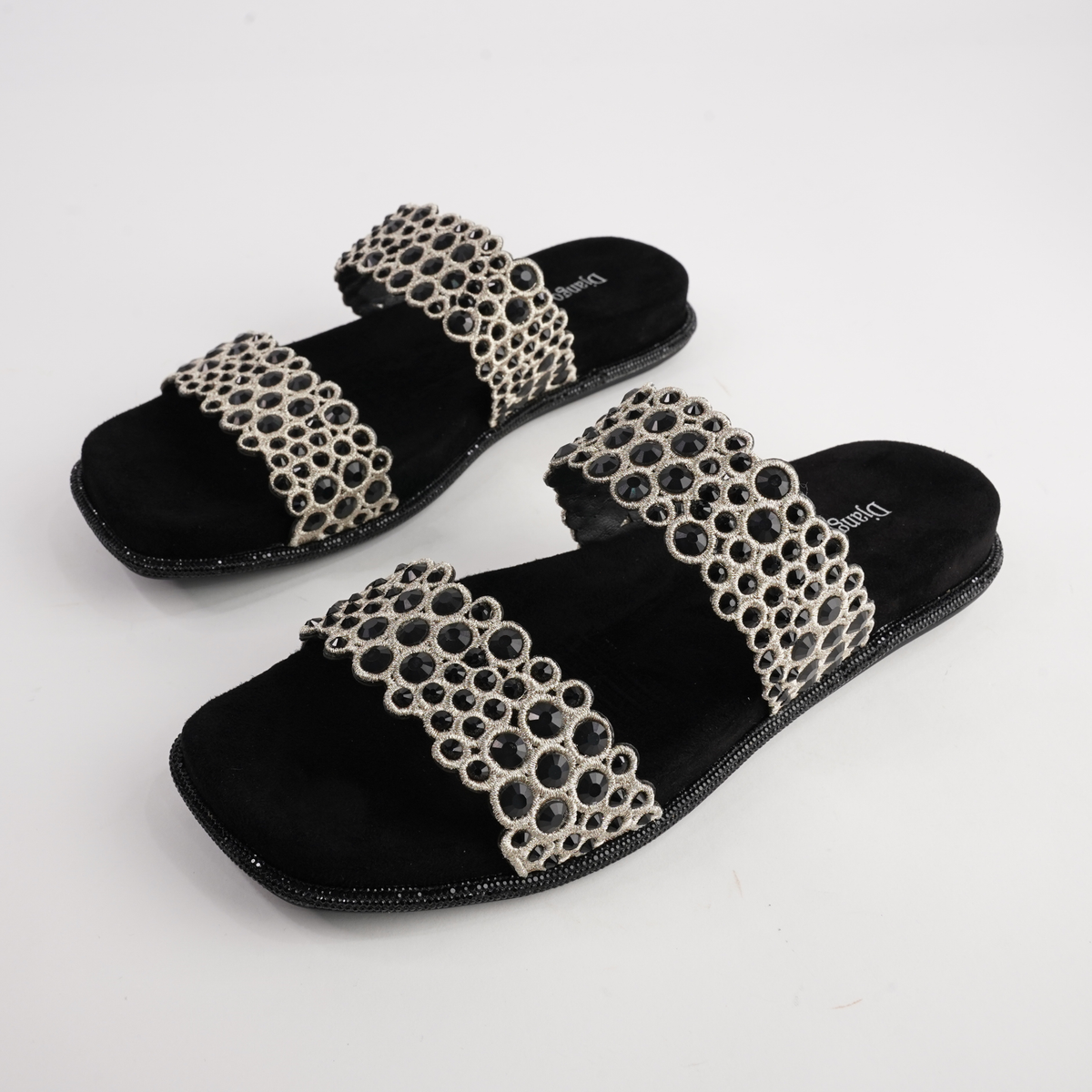 Yerba Black/ Gold Multi Slides