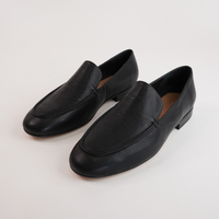 Inchic Black Leather Loafers