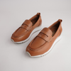Peggy Coconut Leather Loafers