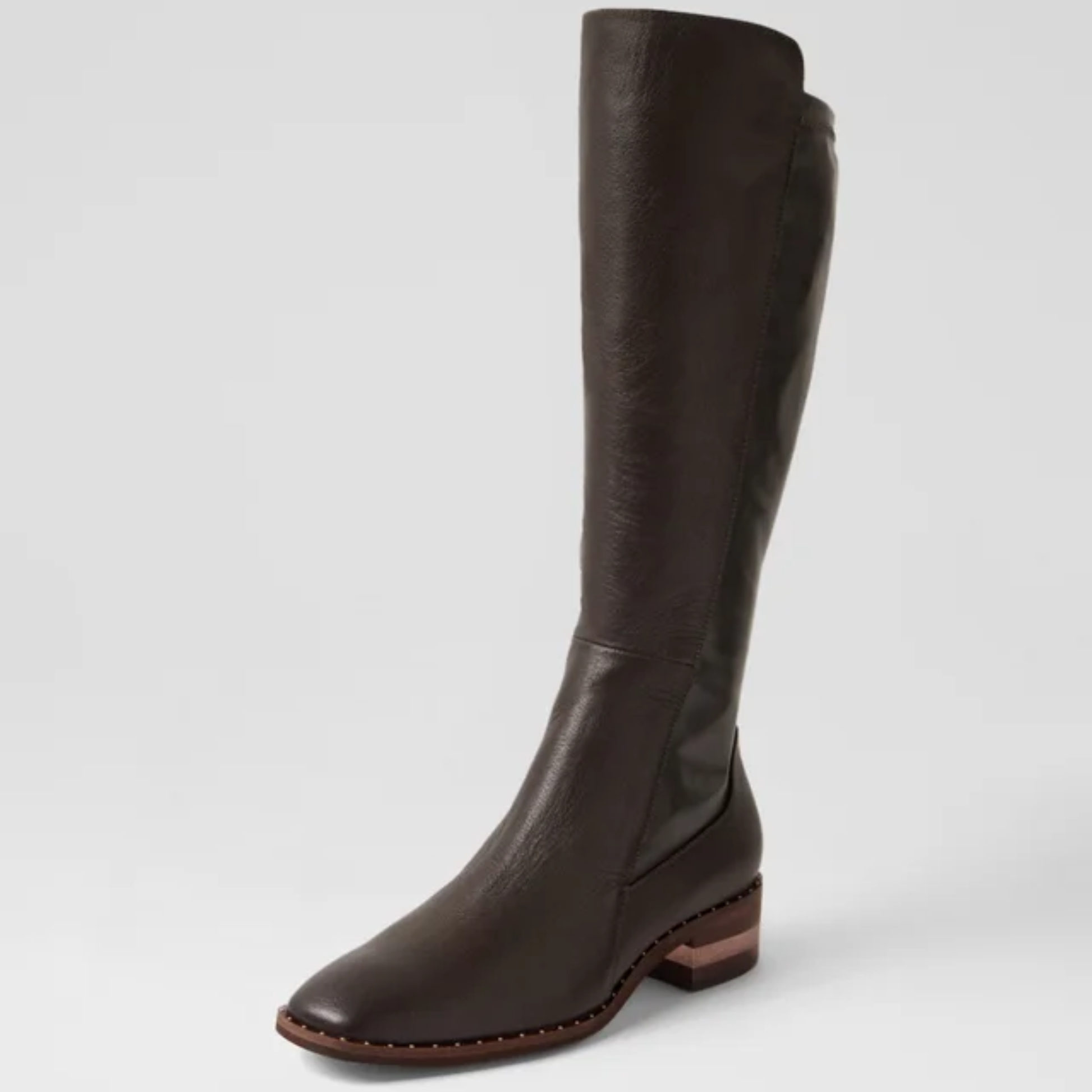 Folmy Choc Leather Knee High Boots