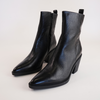 Lissbon Black Leather Ankle Boots