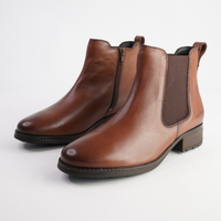 Kate 12 Cognac Leather Ankle Boots - JOSEF SEIBEL | Shouz