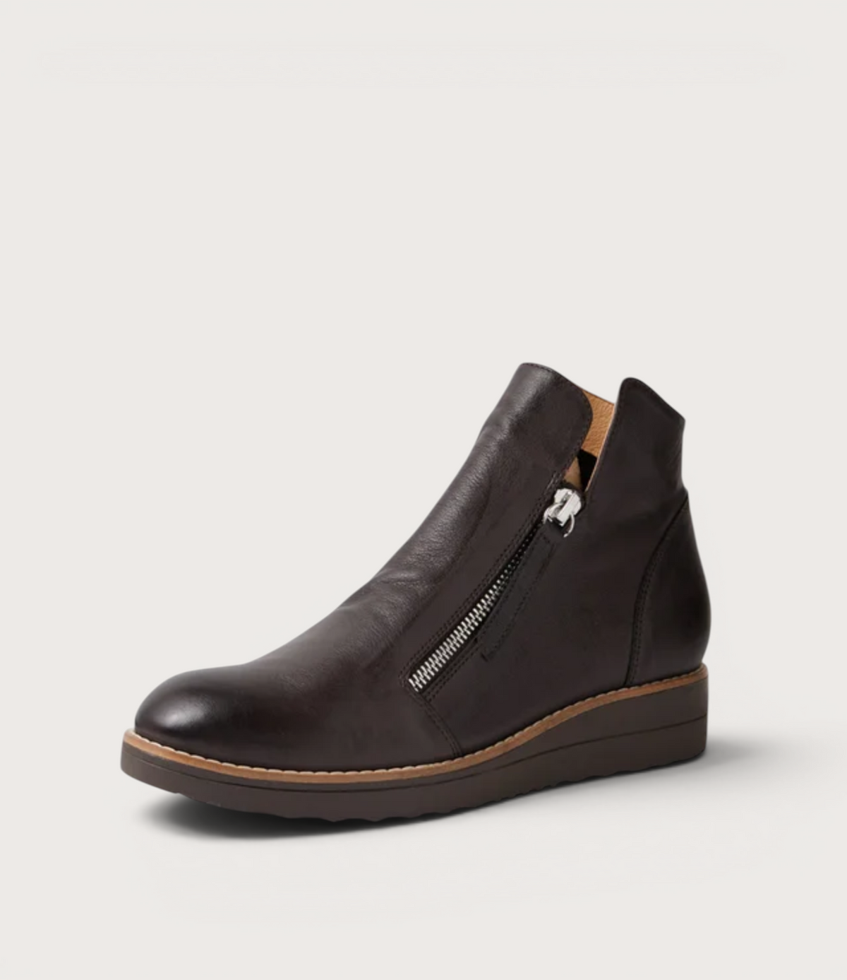 Ohmy Choc Leather/ Choc Sole Ankle Boots
