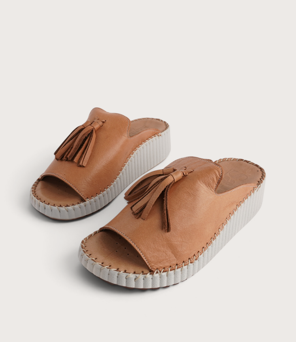 Sonny Coconut Leather Slides