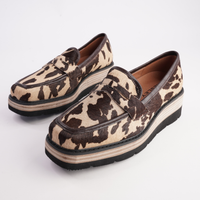 Paella Café Cow Leather Loafers