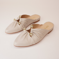 Fibby Almond Leather Flats