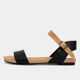Jinnit Black/ Tan Leather Sandals - DJANGO AND JULIETTE | Shouz