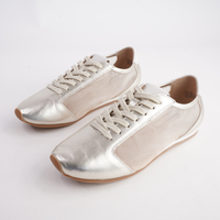 Ruby Gold Leather Sneakers - WITH GRACE | Shouz