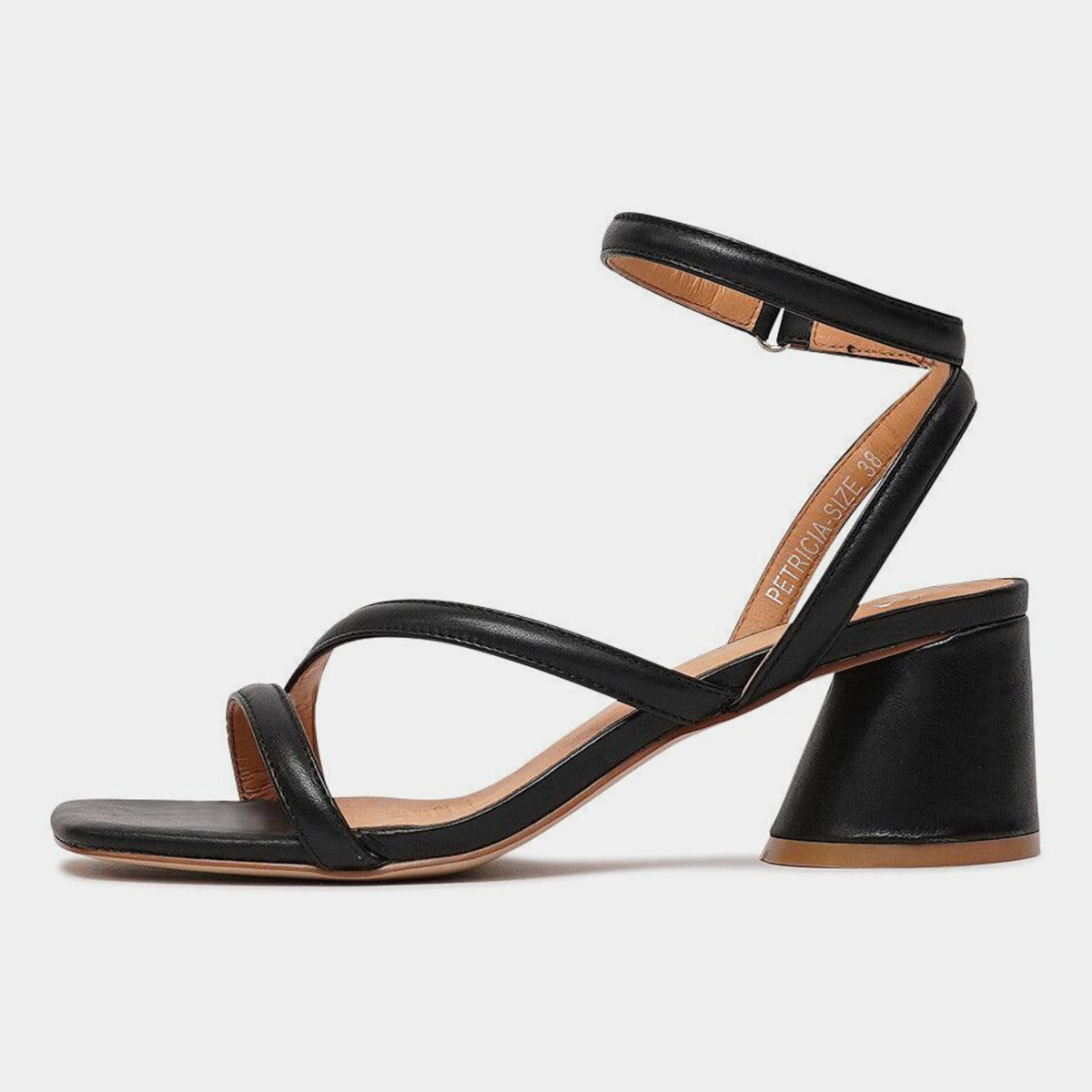 Petricia Black Leather Heels - EOS FOOTWEAR | Shouz