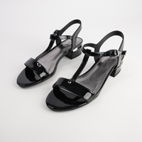 Taner Black Patent Leather Heels