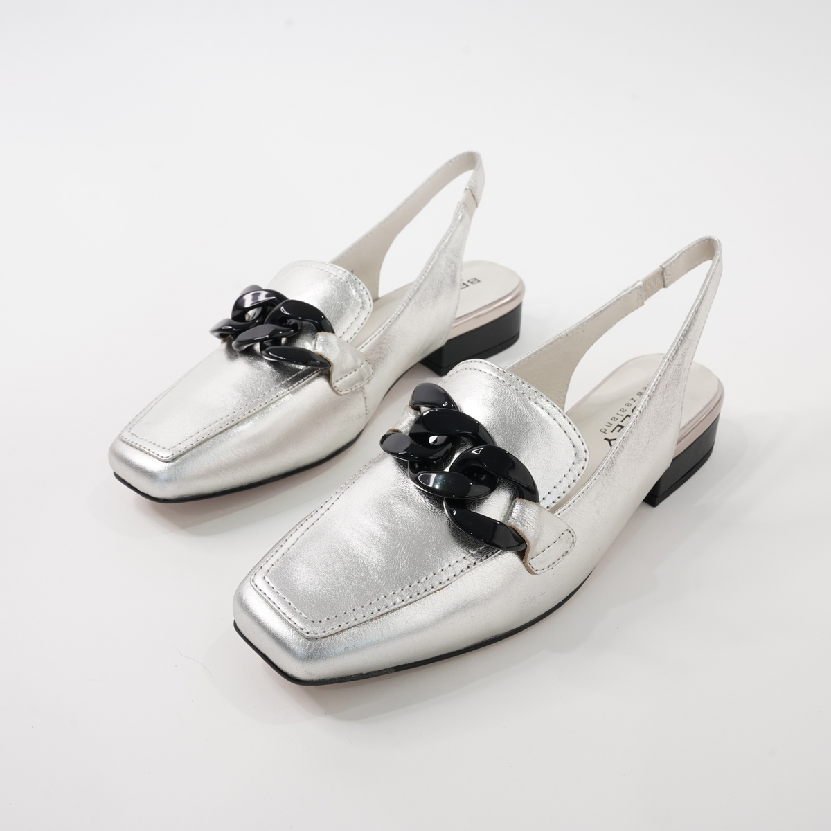 Randal Siver/ Black Leather Loafers