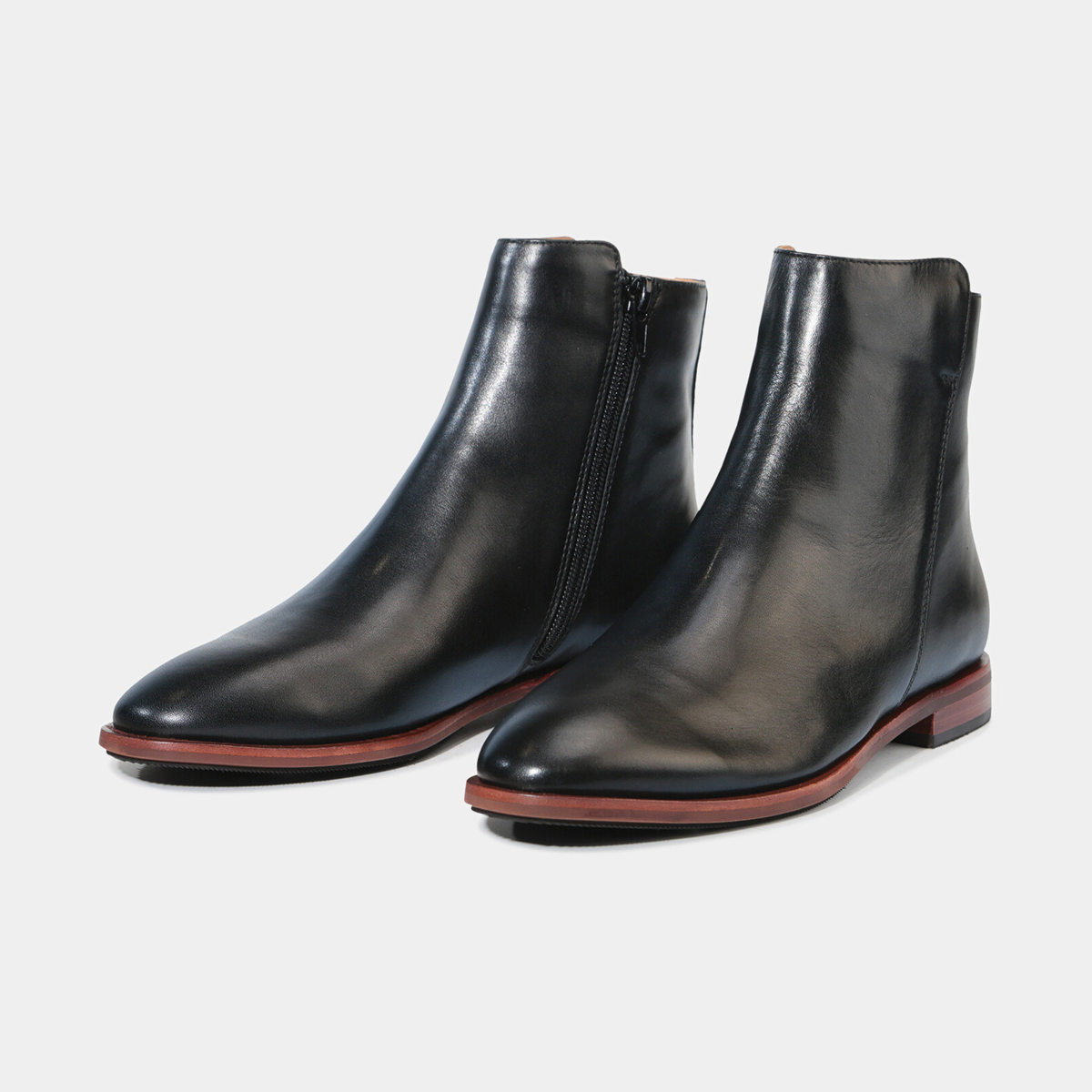 Pheonix Black Leather Ankle Boots - EOS FOOTWEAR | Shouz