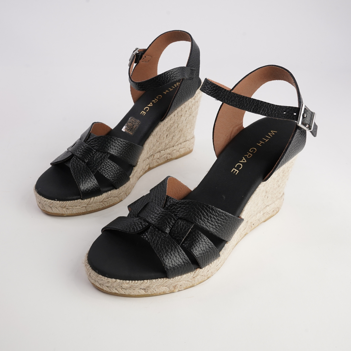 Sophia Doya Negro Espadrille Wedges