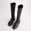 Bellame Black Leather Knee High Boots